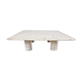Angelo Mangiarotti Travertine Coffee Table for Up&Up, Italy