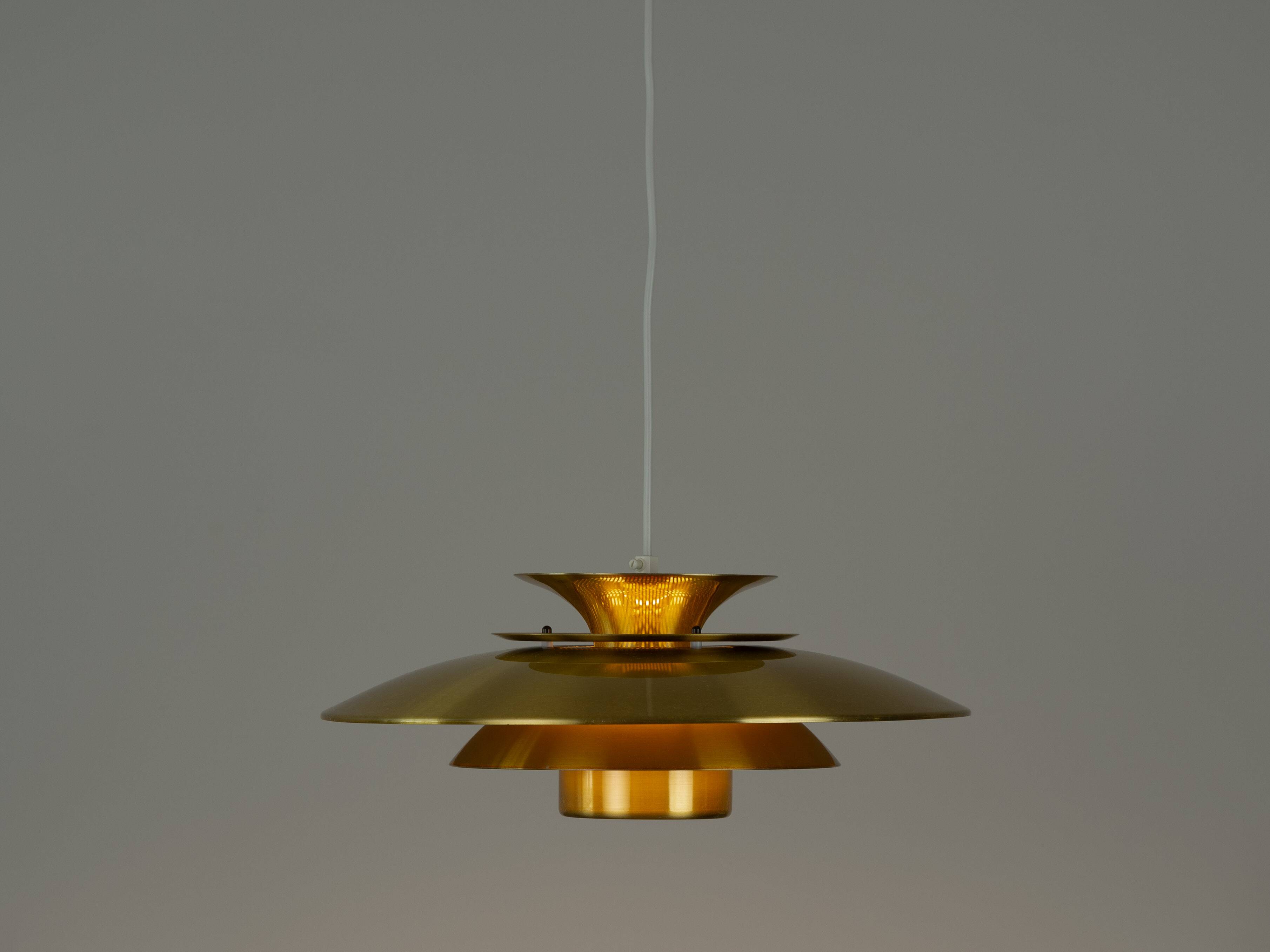 Danish vintage Roma2 pendant lamp by Junge, 1980s