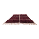 Grand tapis berbère sur mesure authentique bordeaux 3/4 m