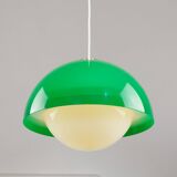 Italian Space Age Pendant in Brass and Acrylic Glass, 1970s