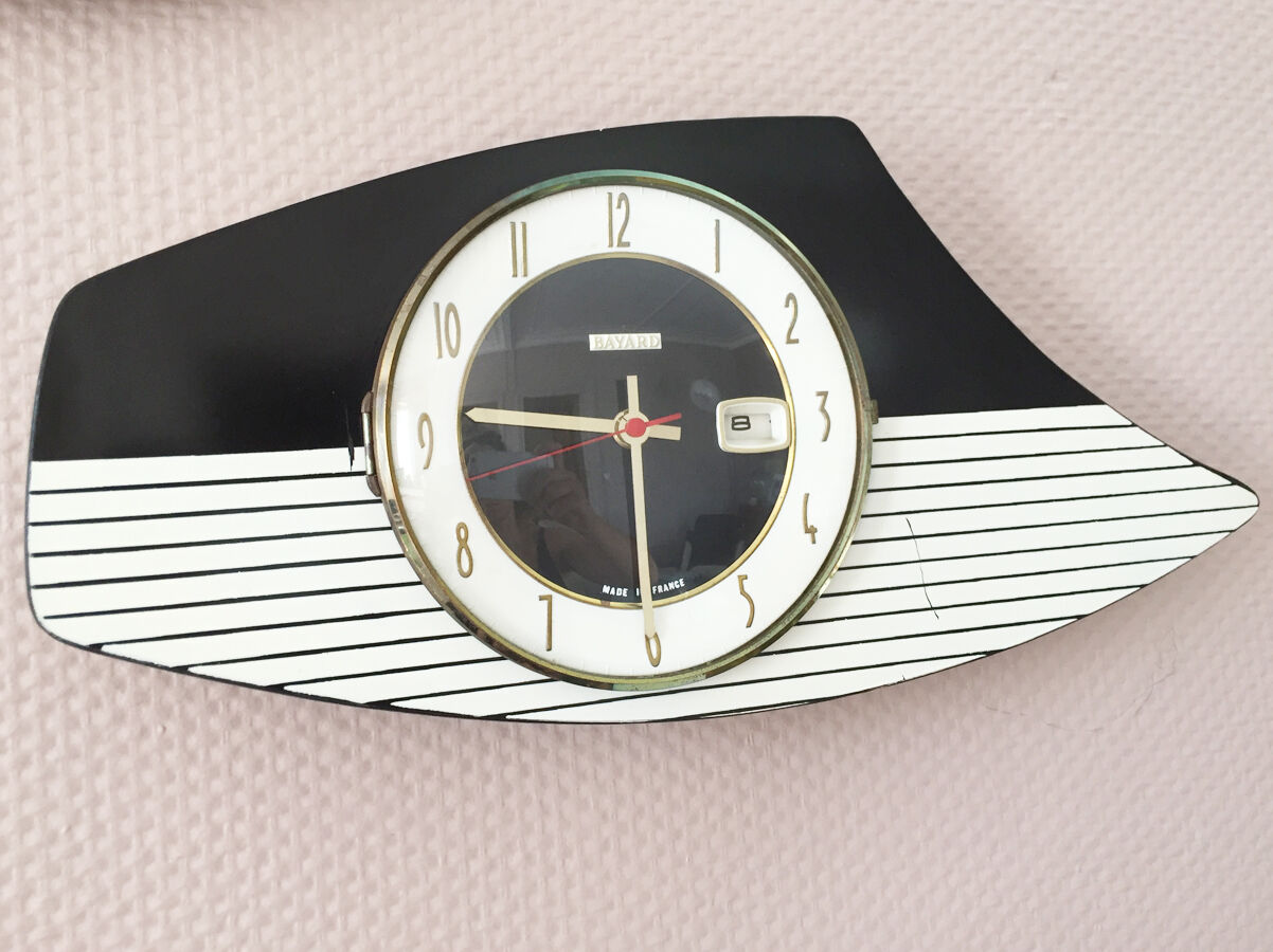 Horloge cuisine vintage Bayard 1960