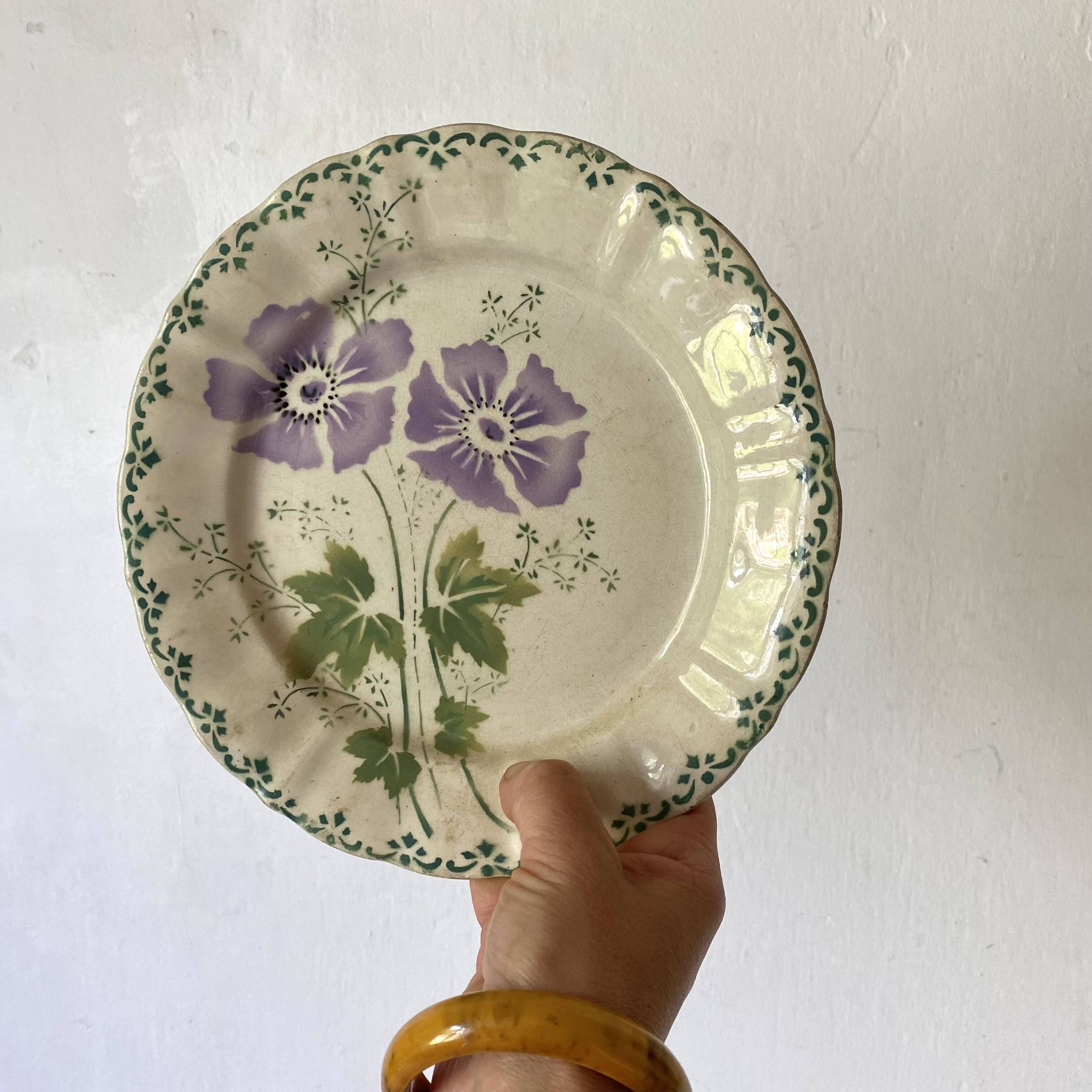 Assiette terre de fer St amand A Lebacqz & Bouchart