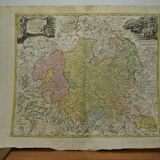 German Geographical Map Germany 18th century by Hesse J B Homann