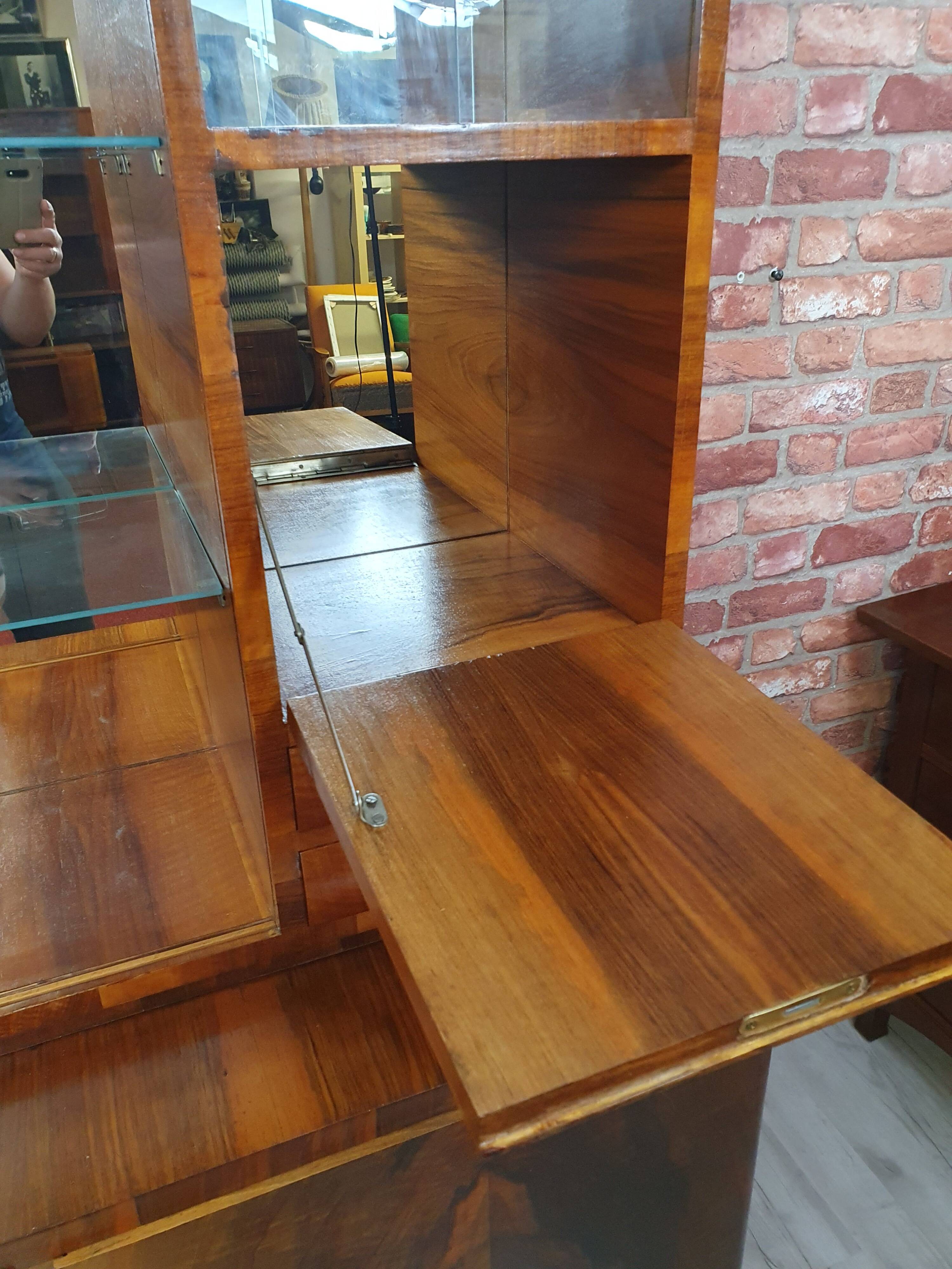 Renovated art deco highboard, Poland 1940