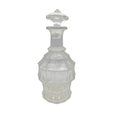 Ancienne carafe à liqueur en verre avance facette et bouchon - 27 cm