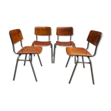 4 chairs Marko 60s gray base