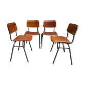 4 chairs Marko 60s gray base
