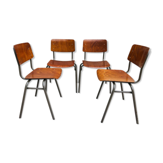 4 chairs Marko 60s gray base