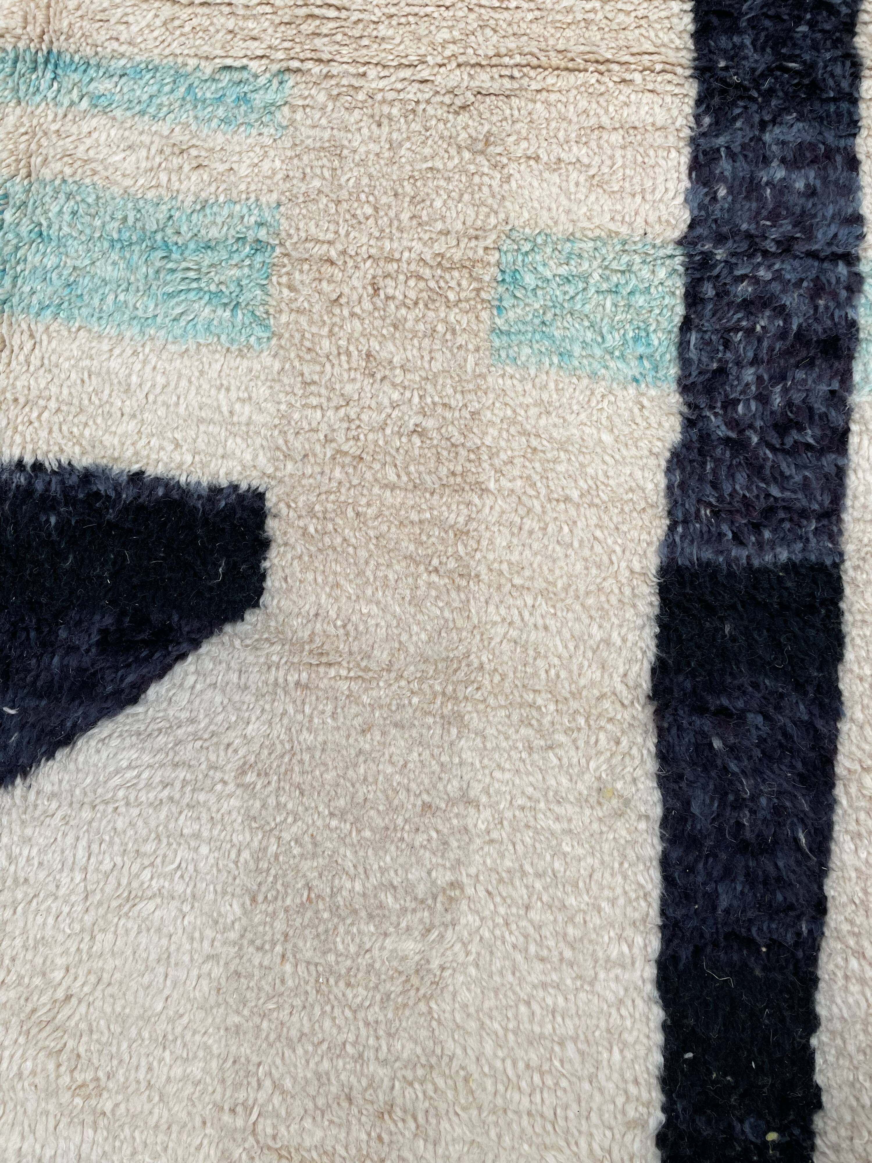 Modern wool berber rug 200x280 cm