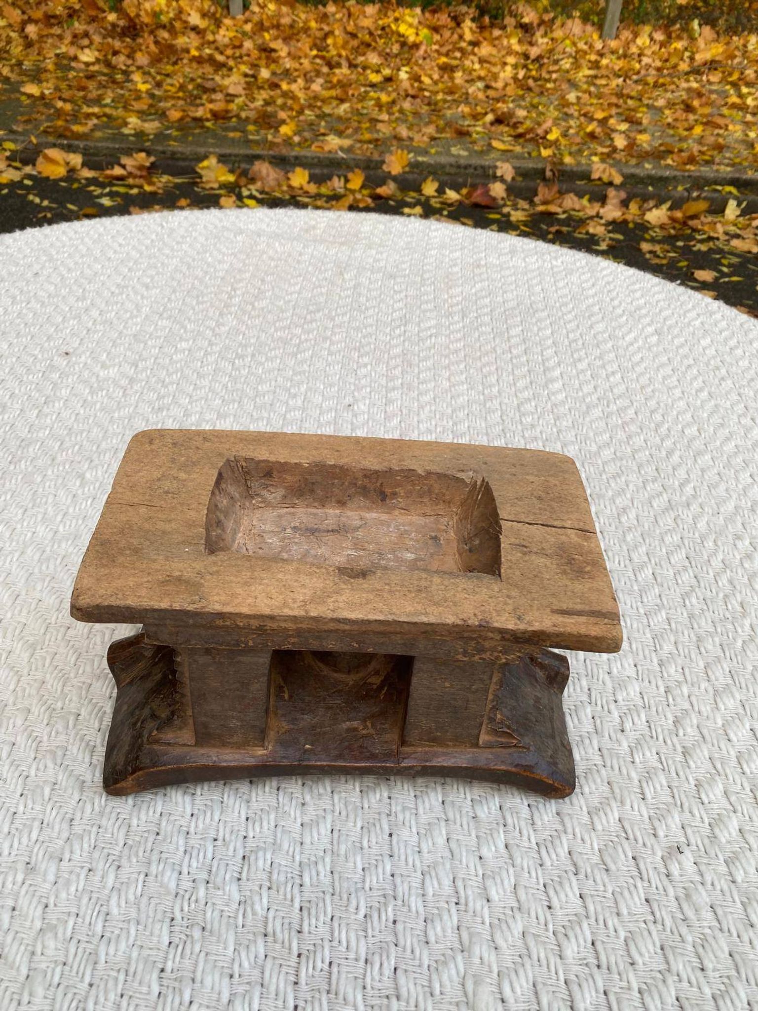 Ashanti stool, West African, carved from solid wood