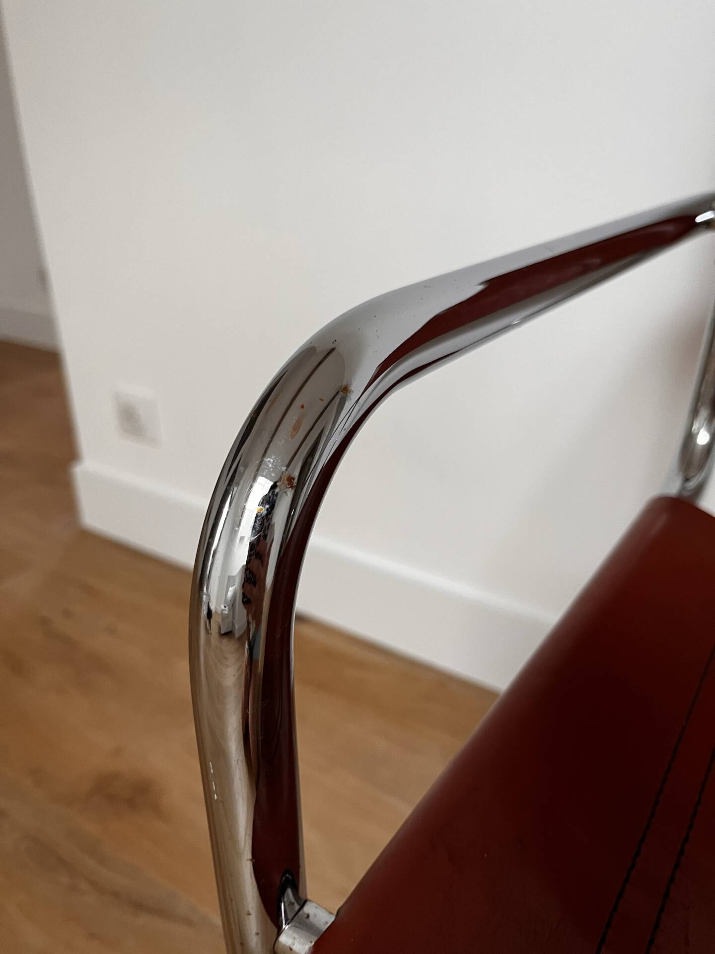Chaise assise et dossier cuir