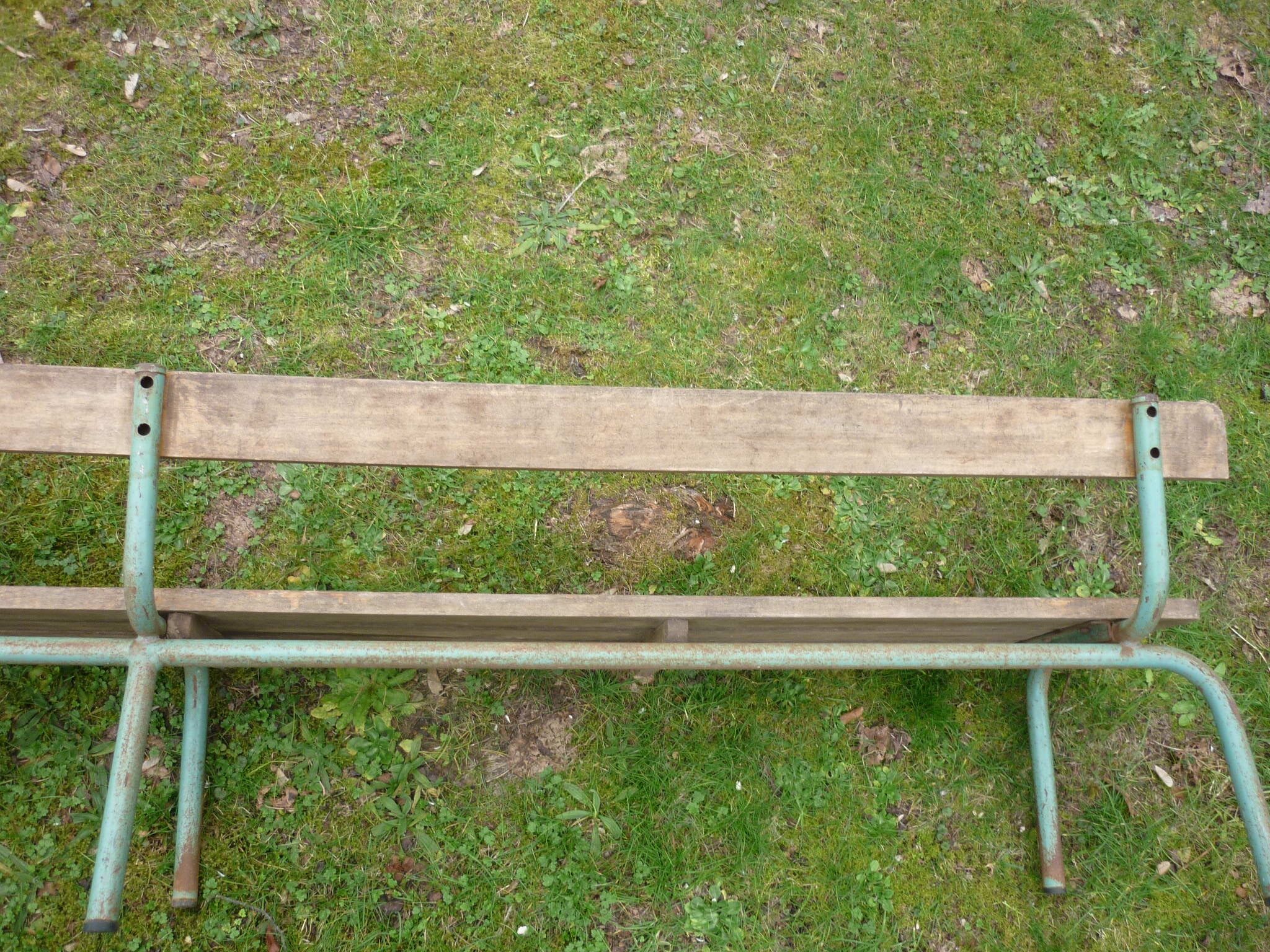 Kindergarten school bench with backrest 2.14 m