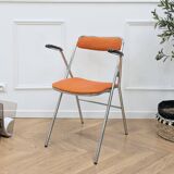 Orange folding chair