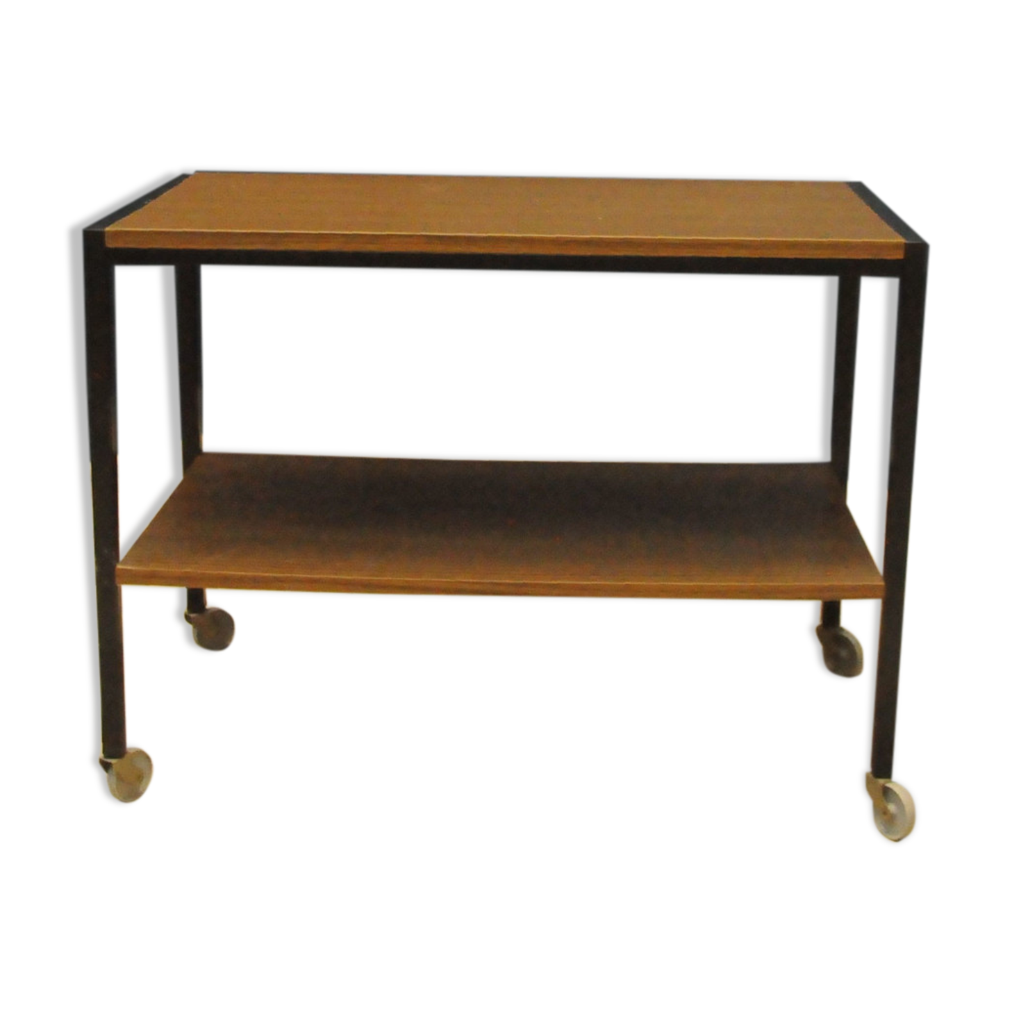 Danish coffee table on modern wheels