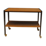 Danish coffee table on modern wheels