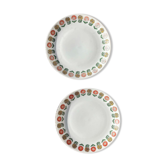 Deux assiettes en porcelaines années 70/80