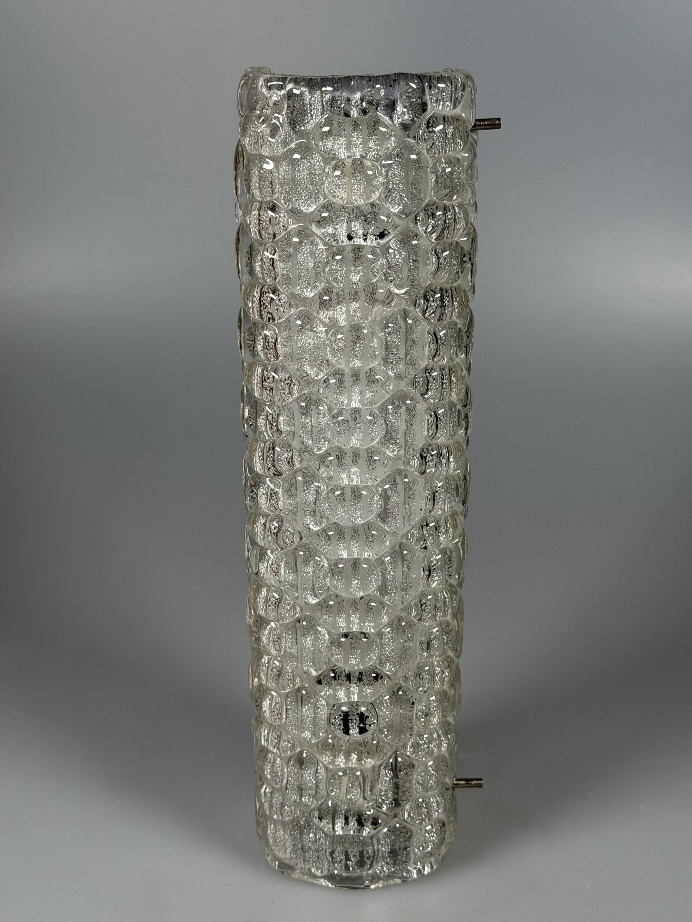 60s 70s Wall Light Wall Sconce Ice Glass Mid Century Space Age Design