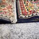 Large antique Persian rug Kashan Isfahan wool knotted floral (M3) 285x200 cm