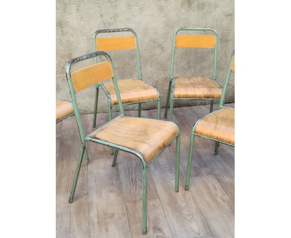 Set of 6 chairs school Stella
