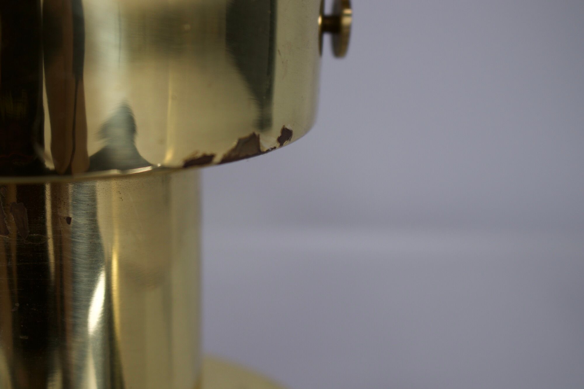 Lamp Kaiser brass glass & amber