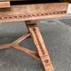 Renovated 1930s Spanish extendable dining table in oak.