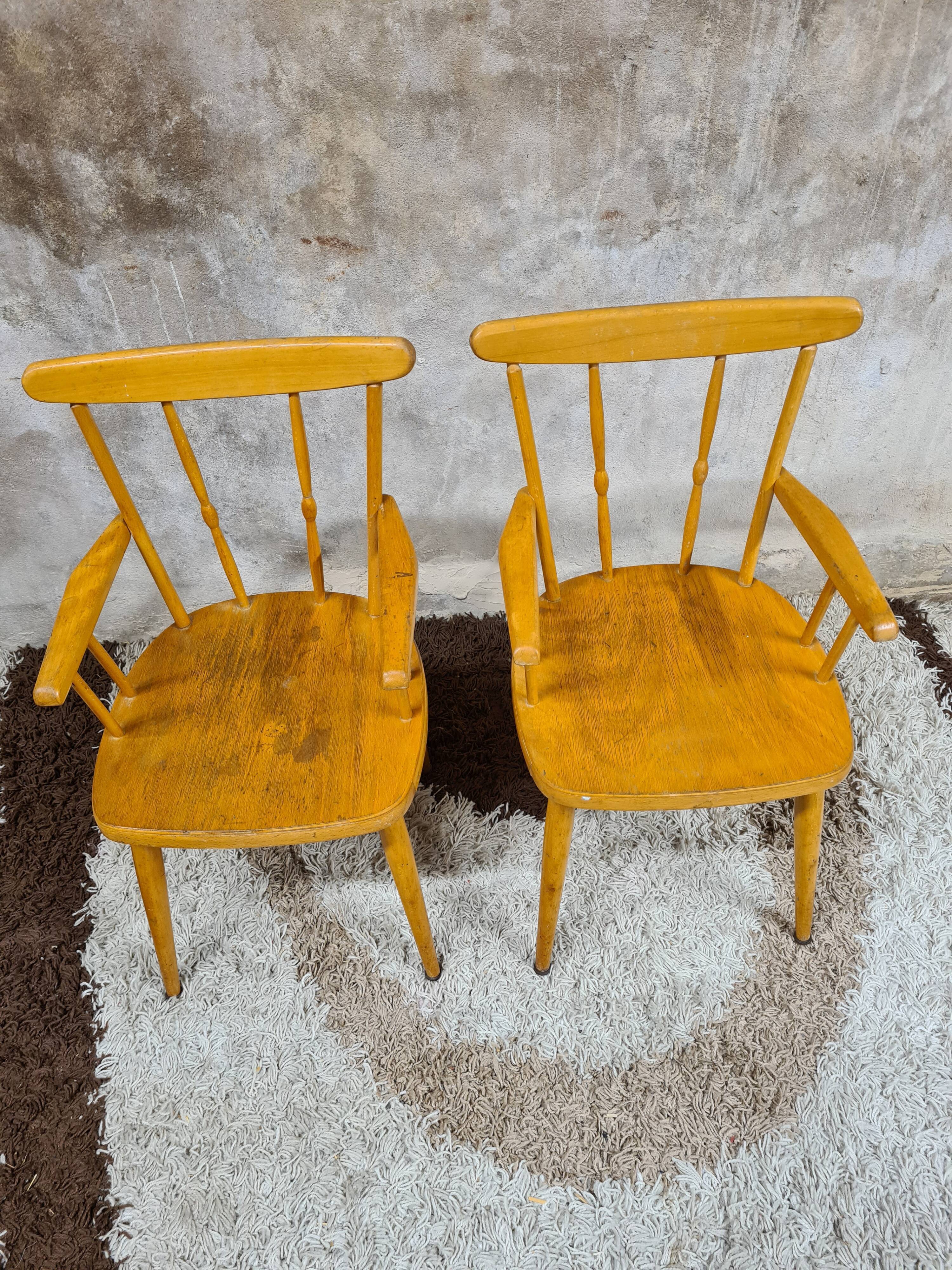 Pair of wooden armchair child Herlag