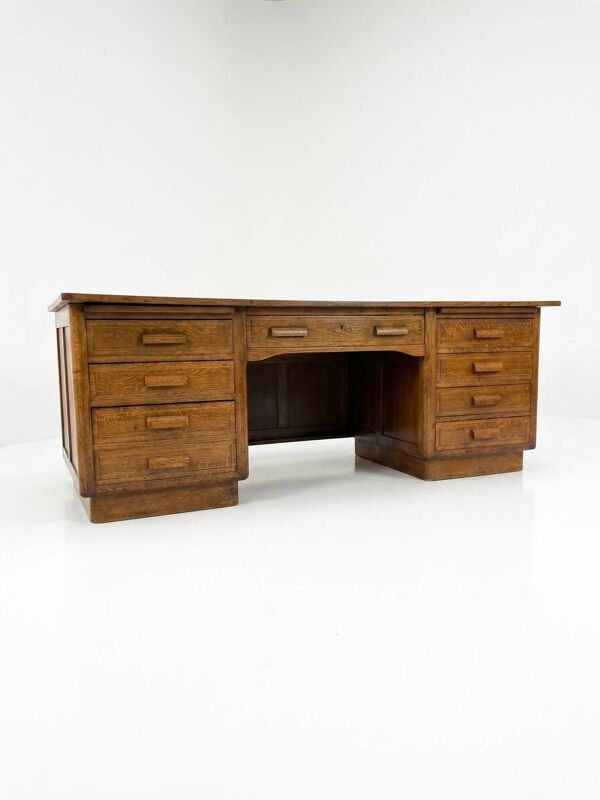 Bureau ministre XXL en chêne , 220 × 95 cm