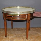 Coffee hot water bottle table in mahogany and brass XX