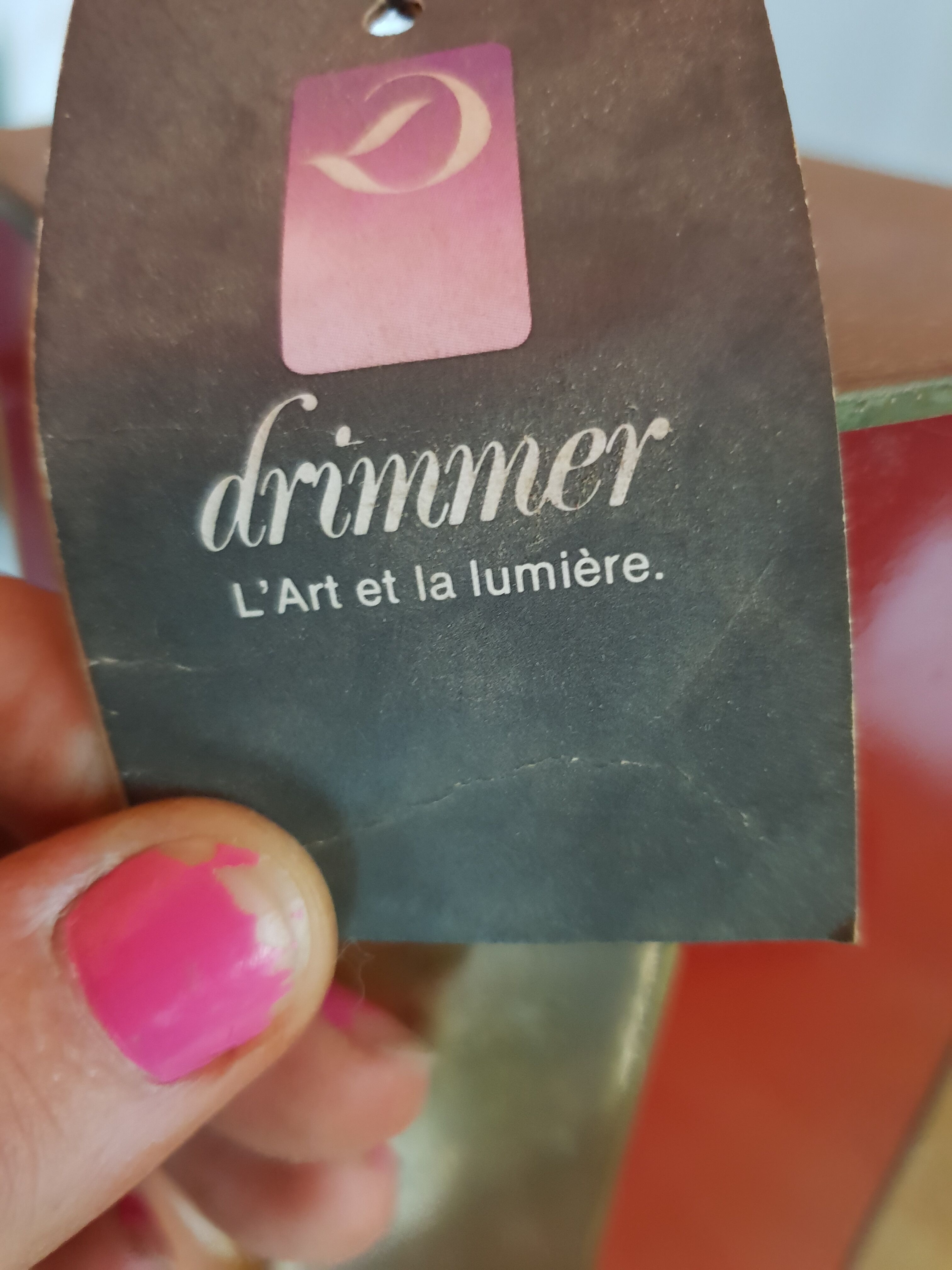 Drimmer red and gold lamp