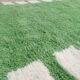 Beni Ouarain style rug - Handwoven Moroccan in green wool - handmade rug - 250 x 154
