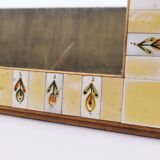 Ceramic and wood mirror by Michel Boillot