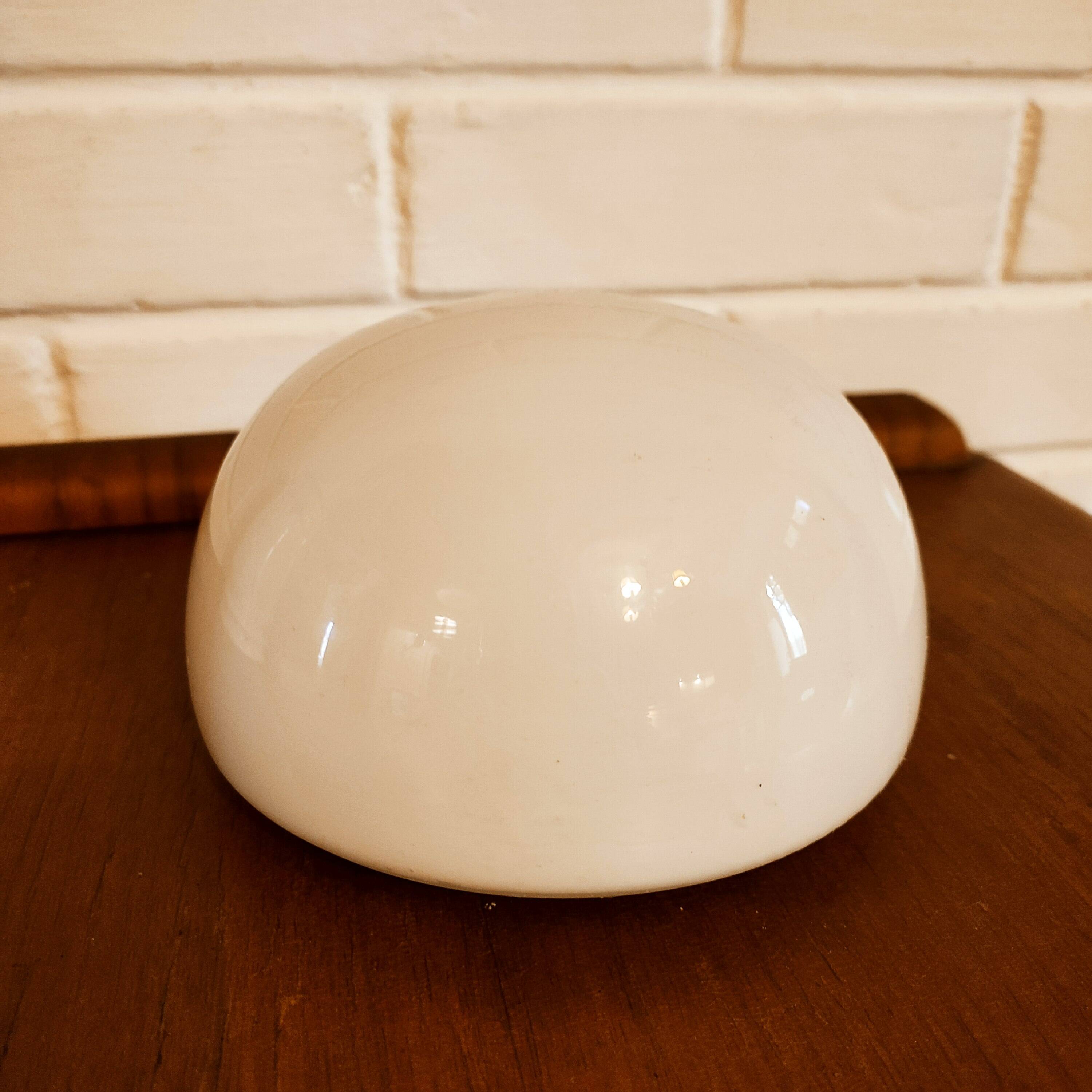 Small round opaline glass ceiling light