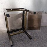 Table basse 80' chrome laiton vintage