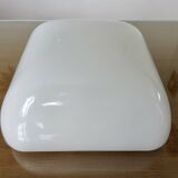 White opaline ceiling light, 60s 70s
