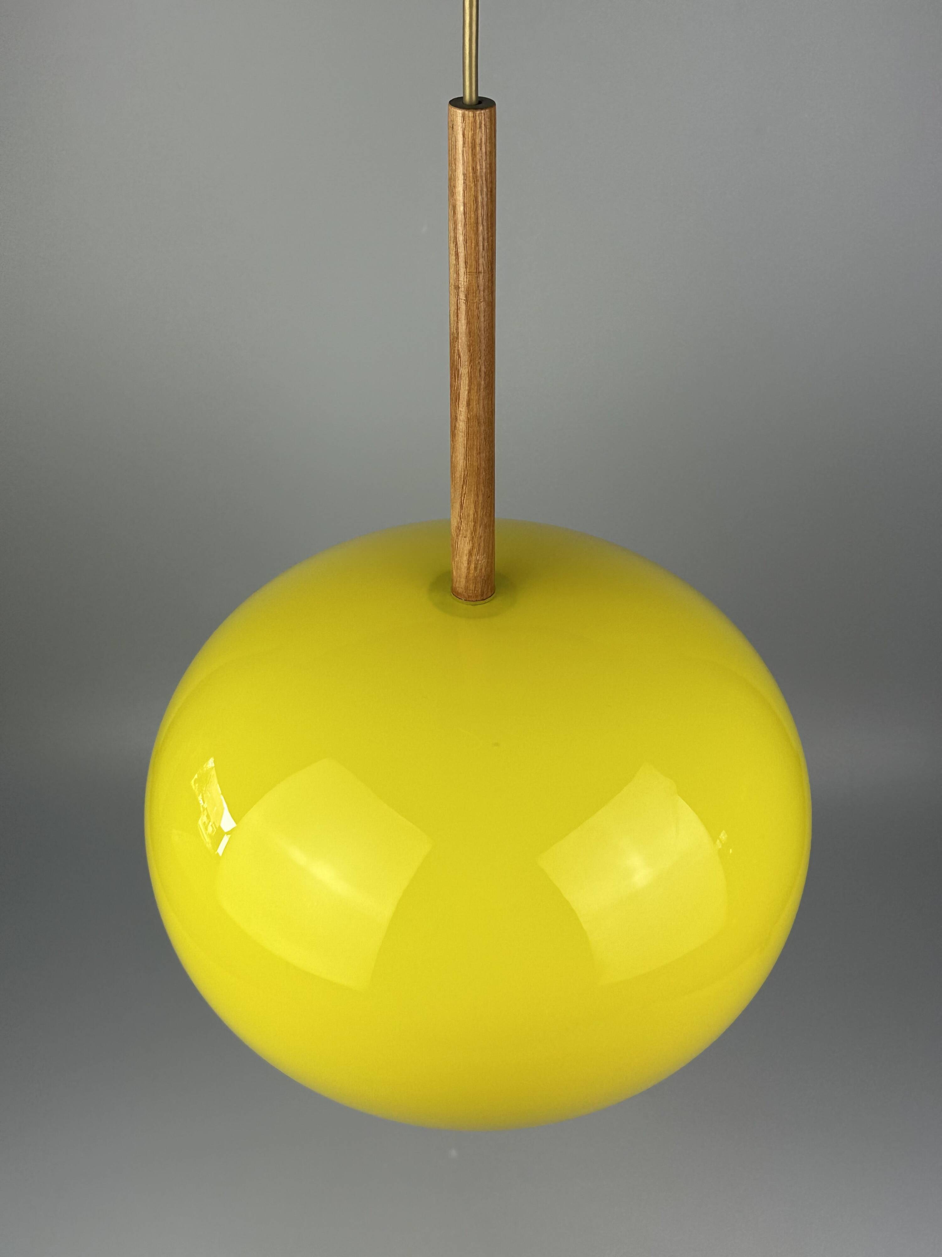 1960s/70s teak ceiling lamp by Uno & Östen Kristiansson for Luxus Sweden