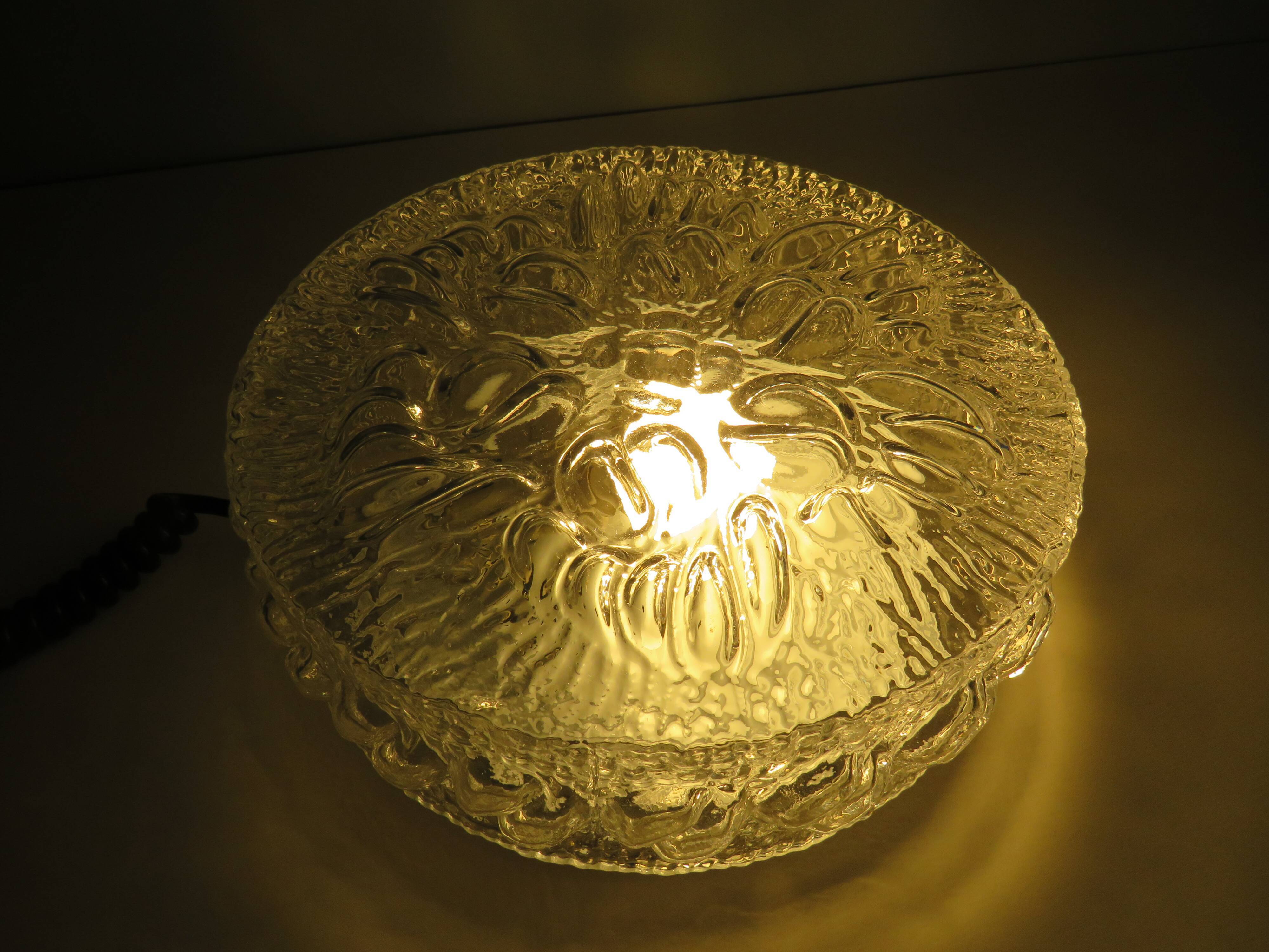 Glass ceiling light 1960 Germany