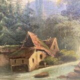 Counterpart of Paintings by Jean Ernest TEXIER (1829-1900) Fisher landscape