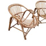 Vintage rattan armchairs from the 60s