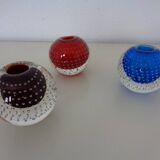 Italian candleholders in Murano glass, 1950s, set of 3.