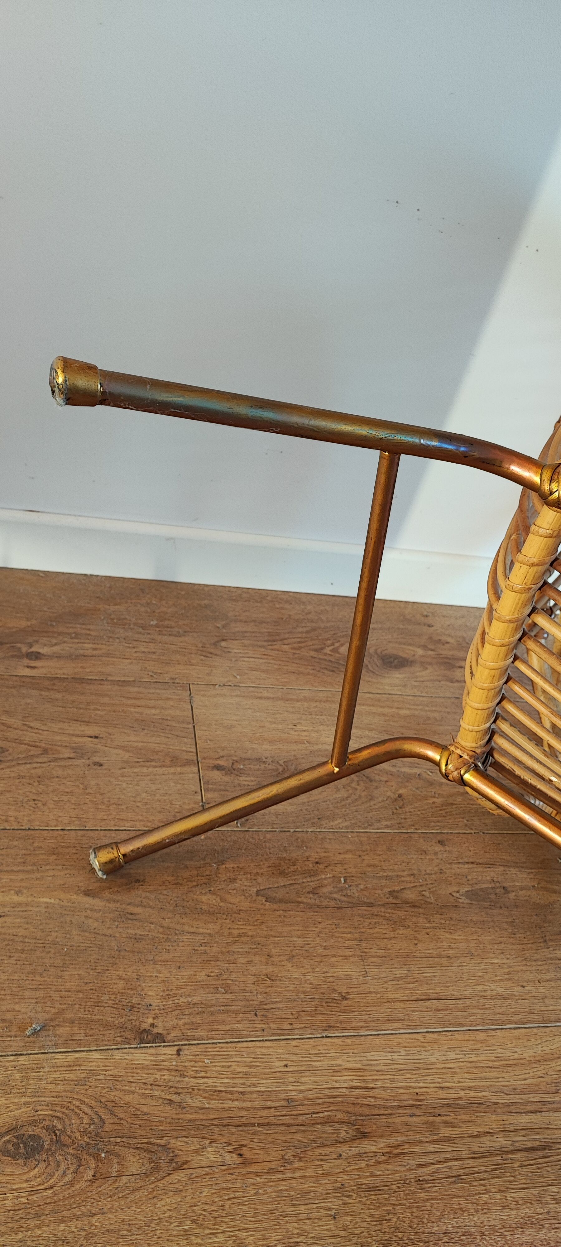 Rattan shell armchair