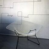 Big Diamond armchair, Harry Bertoia for Knoll International, 1950s-60s, restored