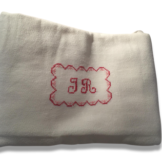 Monogram damask tablecloth