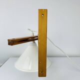 Vintage Ikea pine accordion folding wall lamp, 1980s