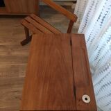 School desk and bench