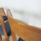 Set of 7 Vintage Calligaris Dining Chair: 1990s Italian Wooden Artek Style