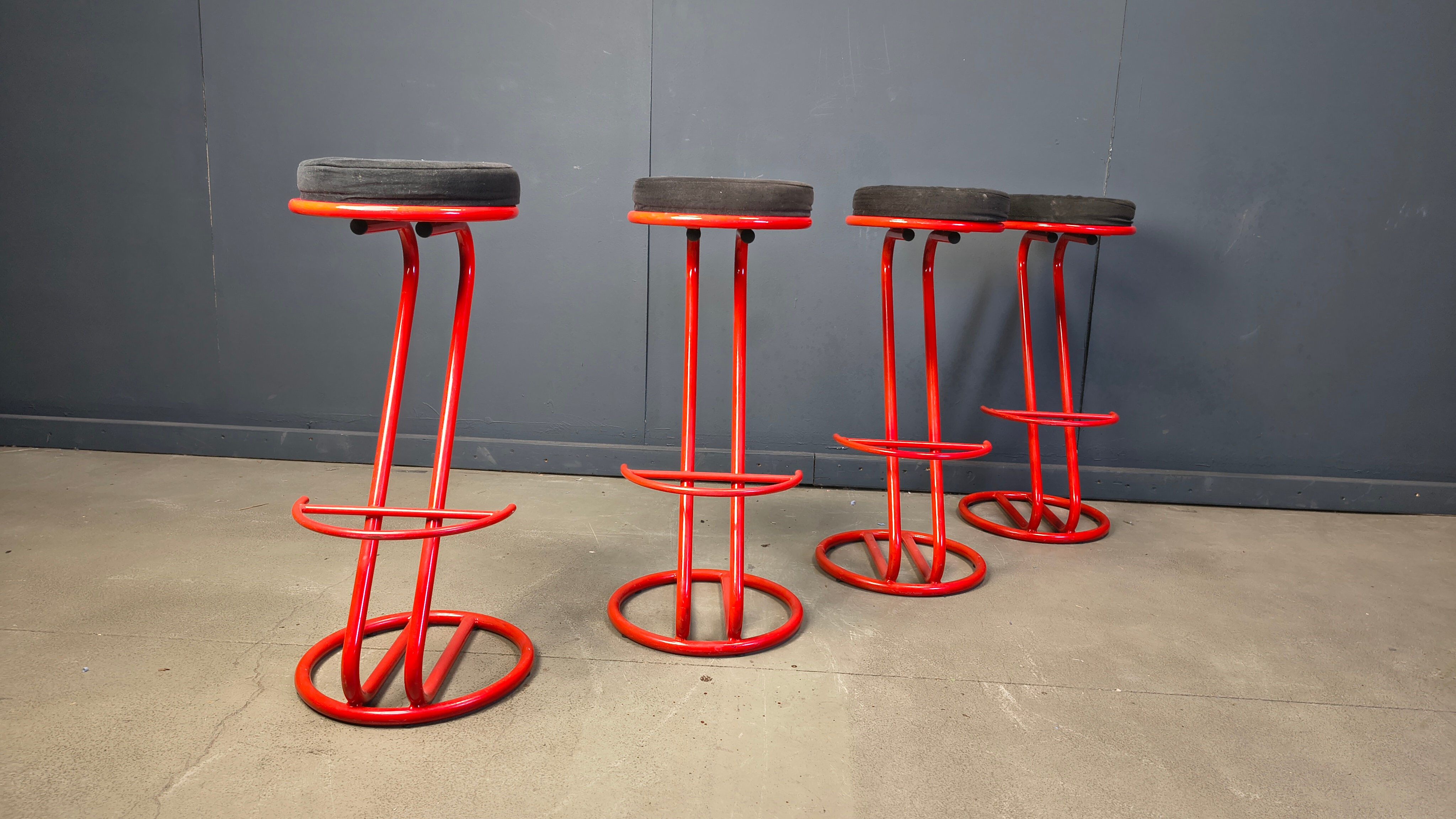 Tabourets de bar style Memphis, années 1980 - ensemble de 4