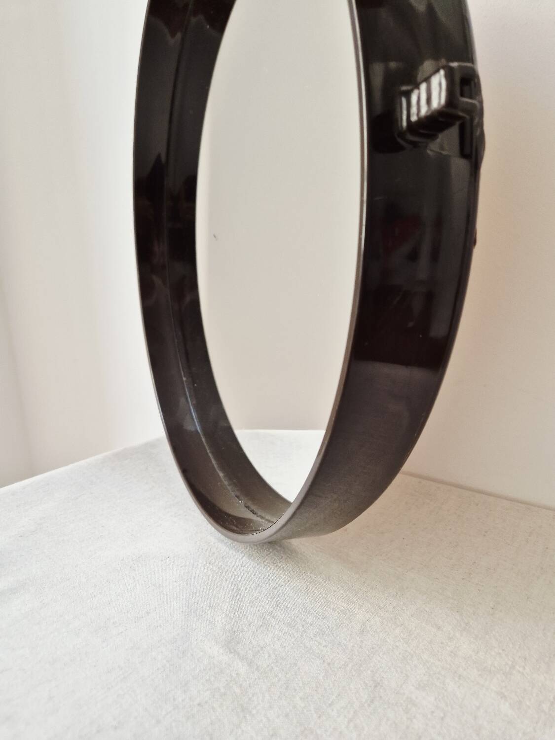 Round smoked plastic mirror '70s - Vintage