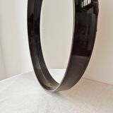 Round smoked plastic mirror '70s - Vintage