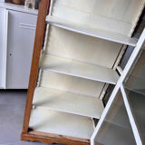 Antique display cabinet, small dresser, antique glass-fronted bookcase.