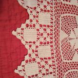 Old crochet bed throw